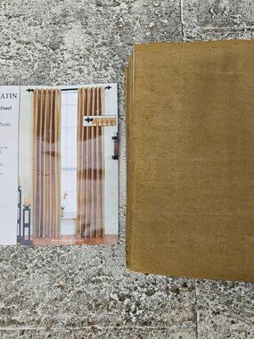 Miller Curtain Antique Satin Lined Back Tab Panel Window Curtain One Panel NWT